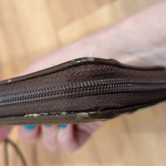 Coach Brown Classic signature Monogram wallet Wristlet CALLOUTS - Picture 11 of 15